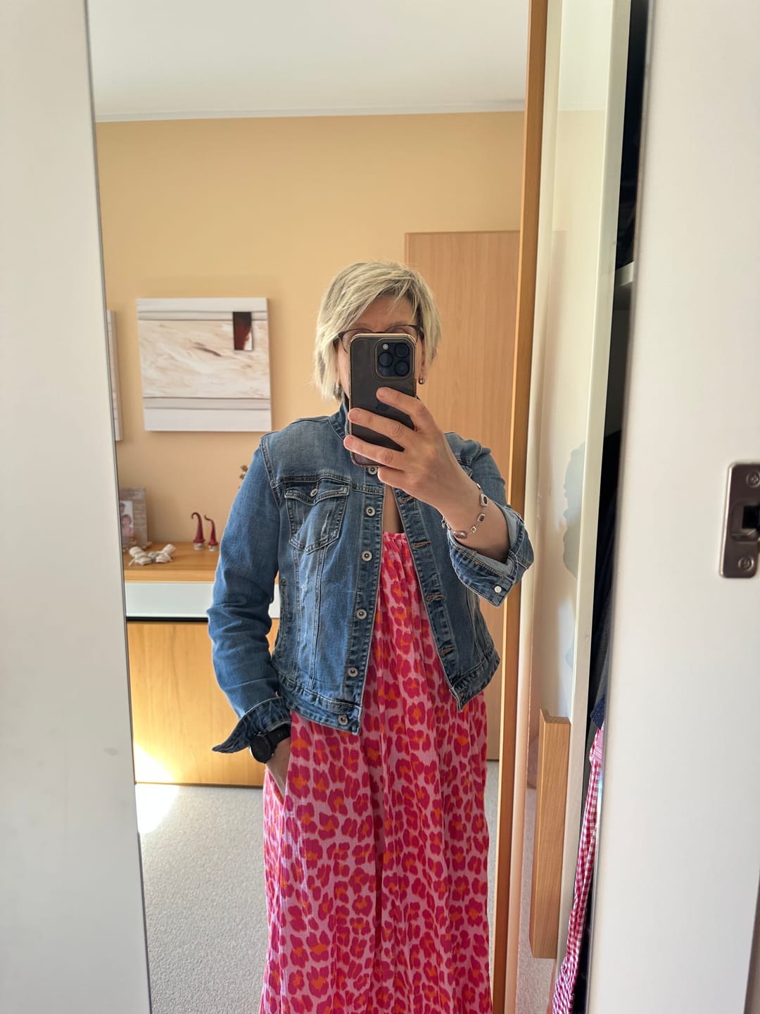 Customer photo review of Maxikleid Musselin SWINGING LEO - versch. Farben