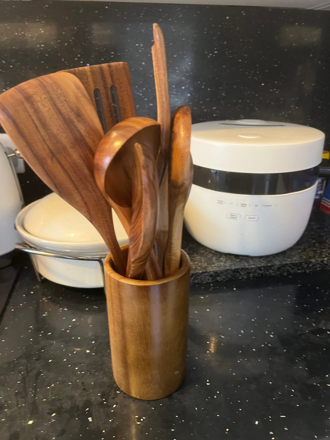 Customer photo review of Hälsa Trä Natural Wood Utensil Set