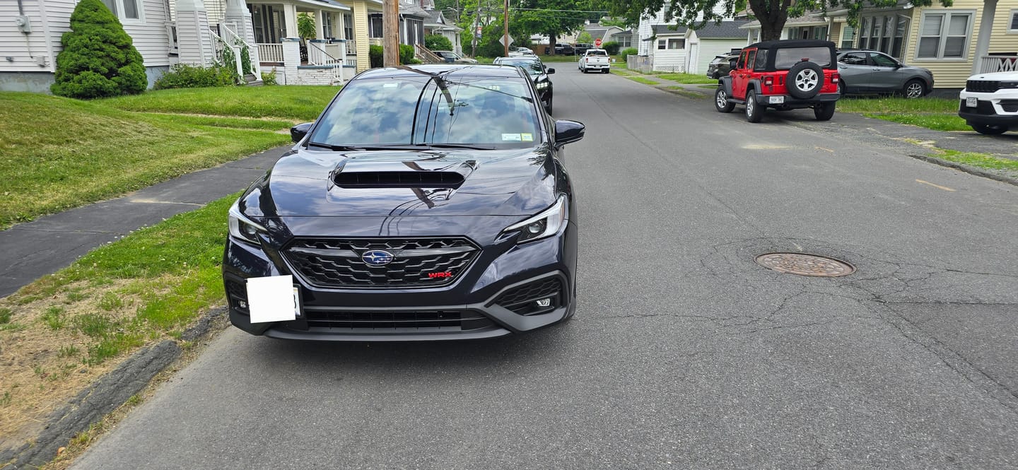 Customer photo review of License Plate Relocation for 2022-2026 WRX, Forester XT, Outback, Crosstrek, Impreza