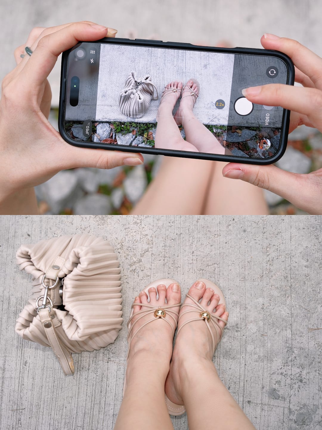 Customer photo review of Layla Strappy Heel Mules