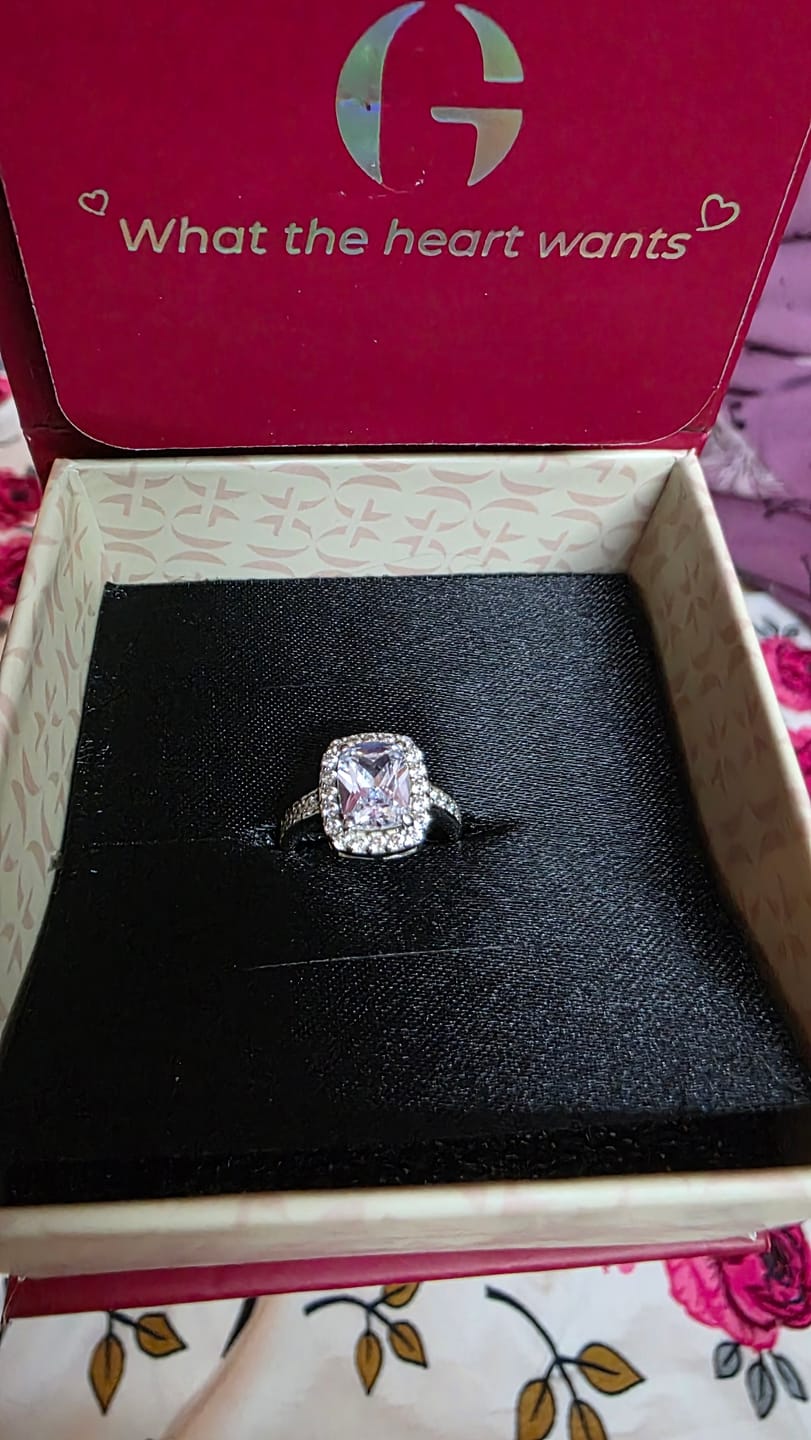 Customer photo review of Silver Classic Solitaire Ring