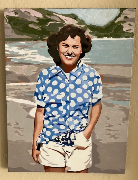 Customer photo review of Custom Paint By Numbers - Personalized Portraits Art