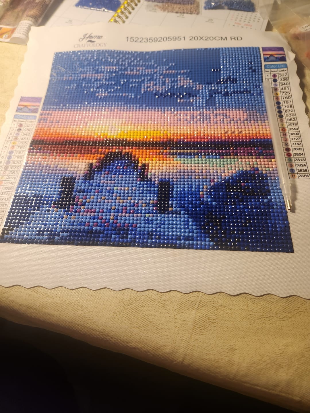Customer photo review of Sunset Dock - Premium Diamond Painting Kit