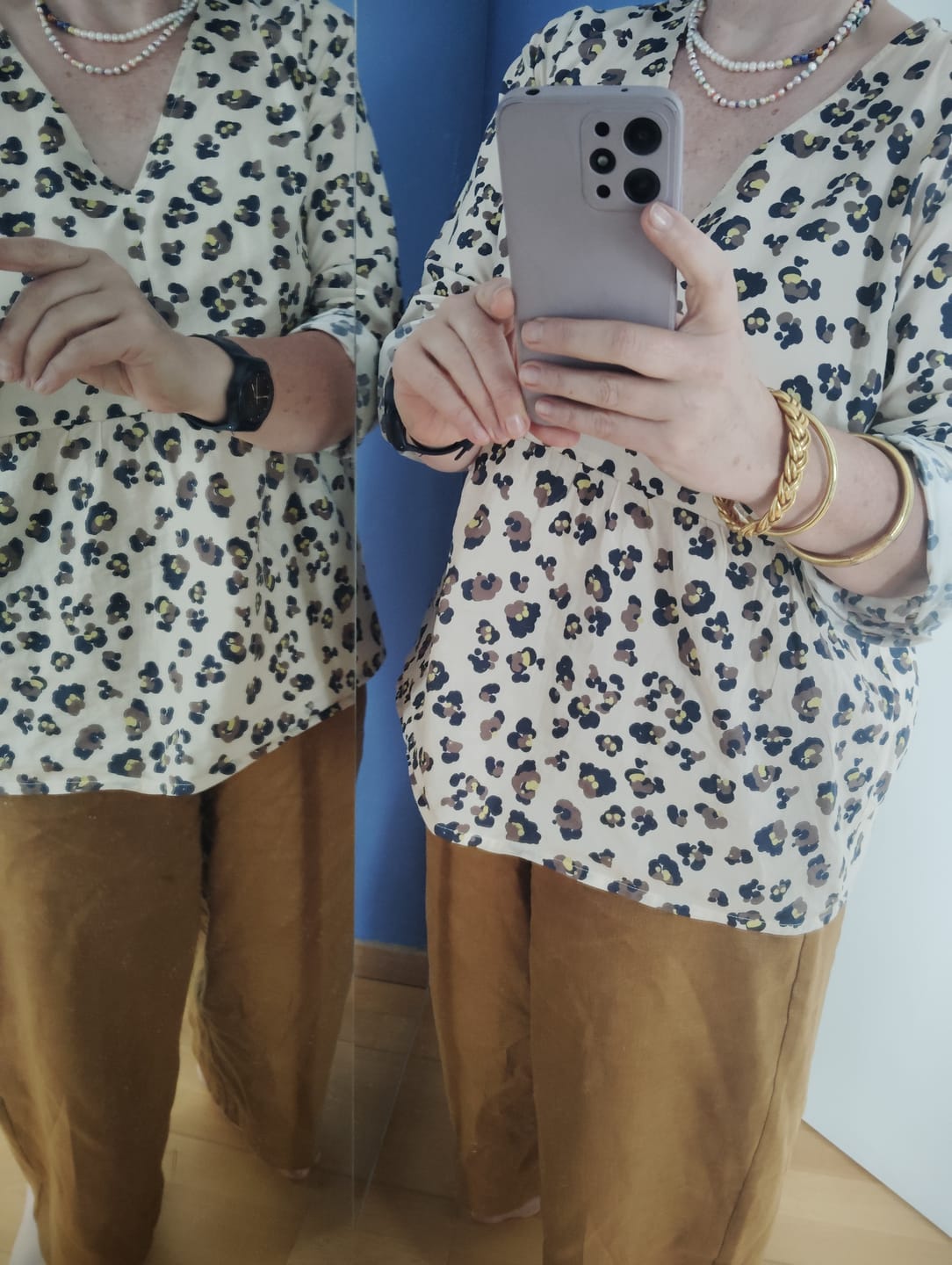 Customer photo review of Pantalon Briac - lin ocre