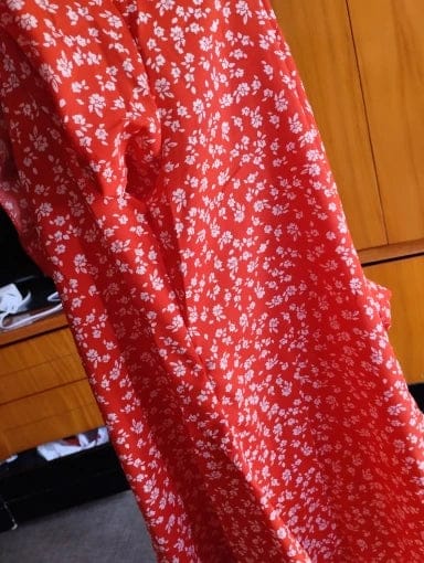 Customer photo review of Celeste Floral V-Neck A-Line Mini Dress