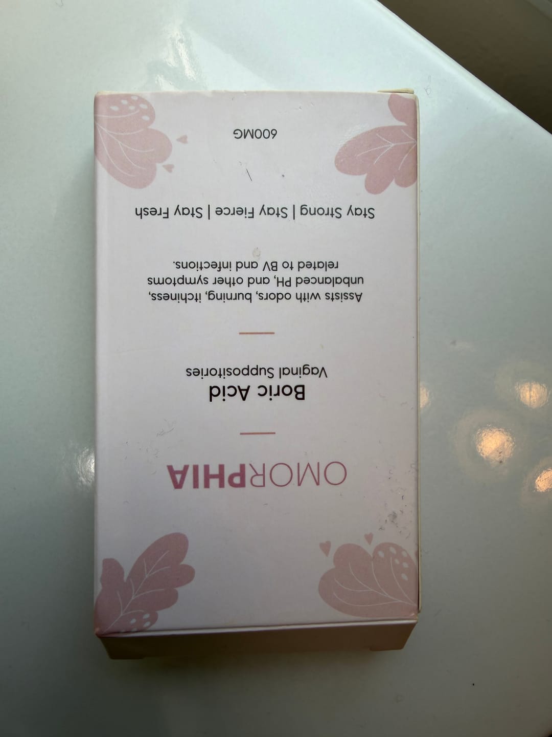 Customer photo review of Boric Acid Suppositories