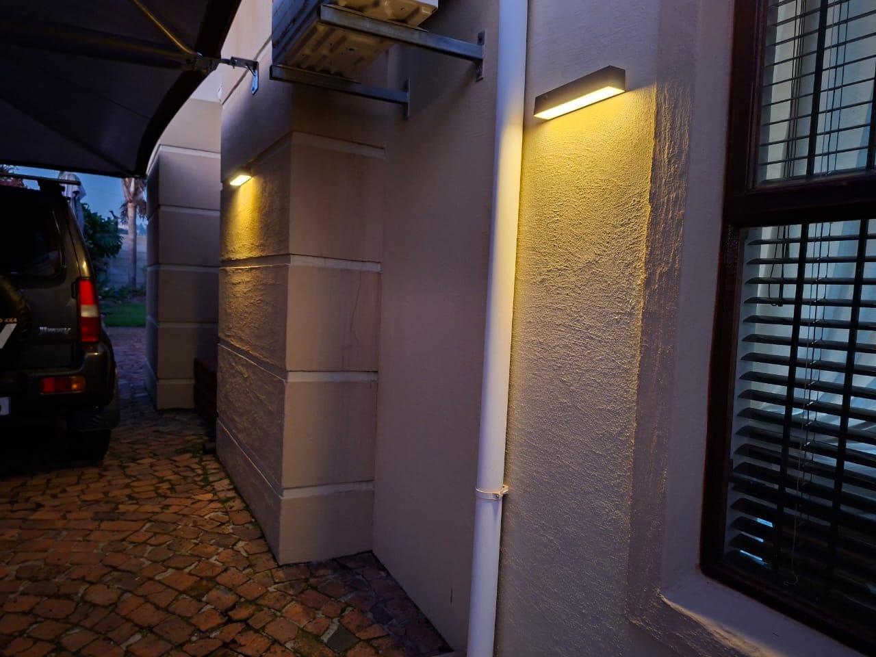 Customer photo review of Solar Wall Light with Motion Sensor