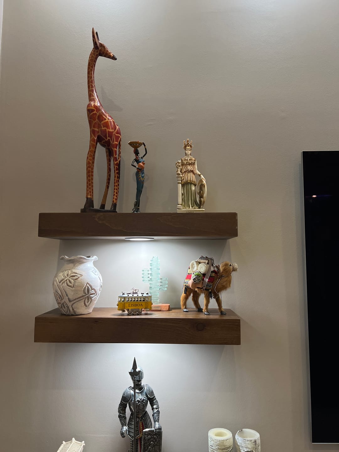 Customer photo review of Modern 3" Thick Floating Shelves