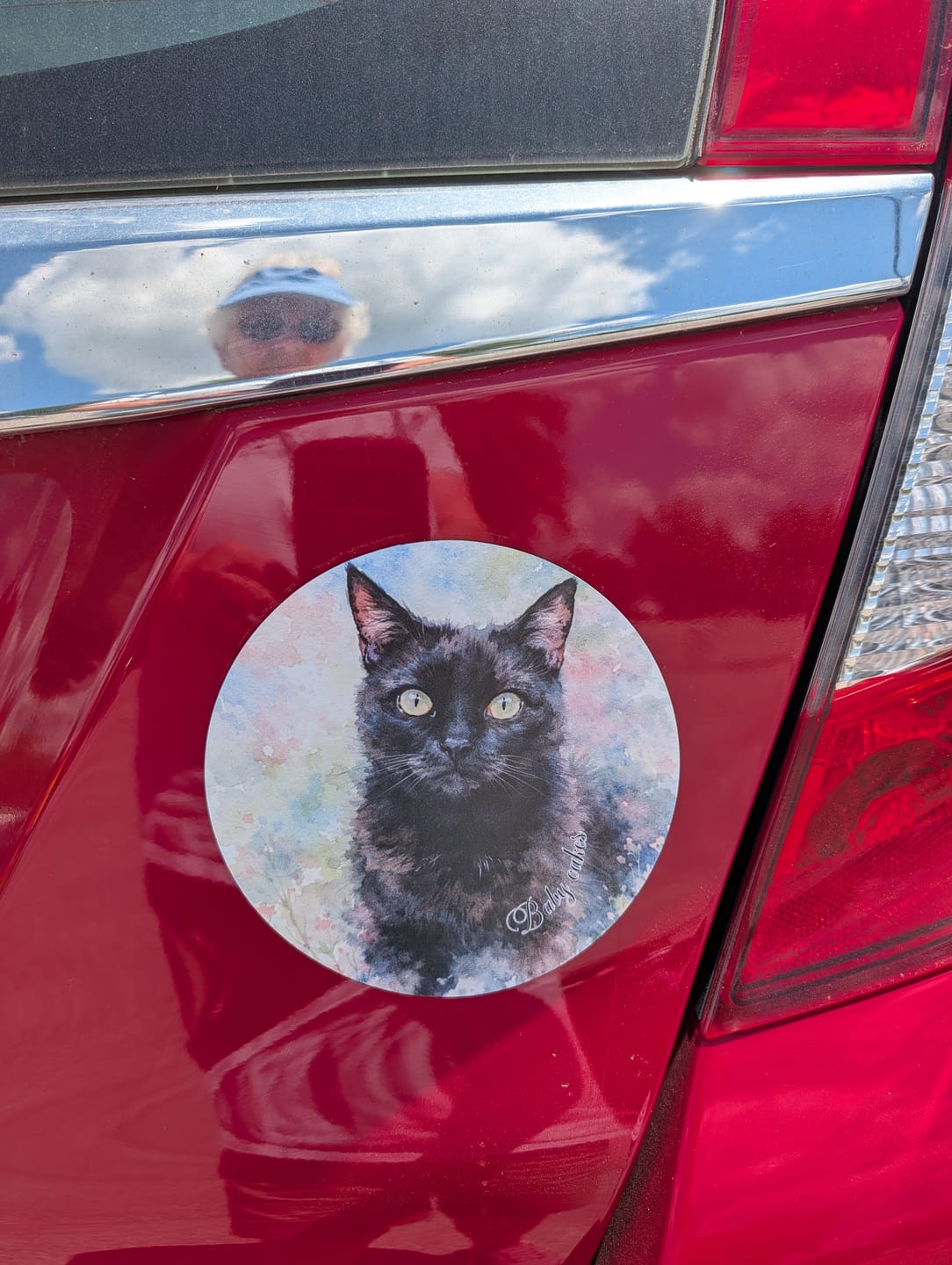 Customer photo review of Watercolor - Personalized Car Magnet