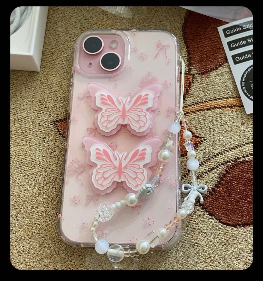 Customer photo review of Butterfly Bow Silicon Case For iPhone With Cute Charm