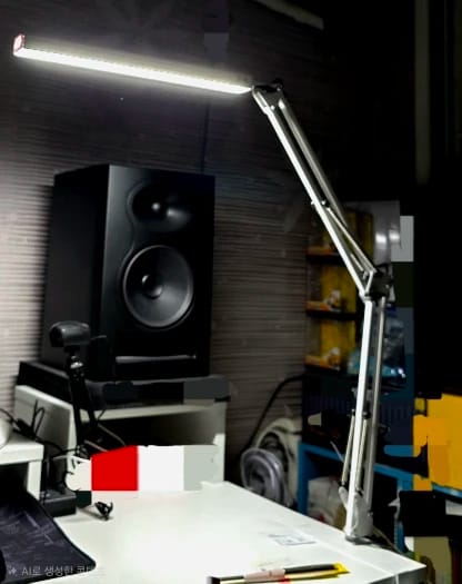Customer photo review of LED Clamp Desk Lamp Long Arm – Foldable 3 Colour Dimmable Light
