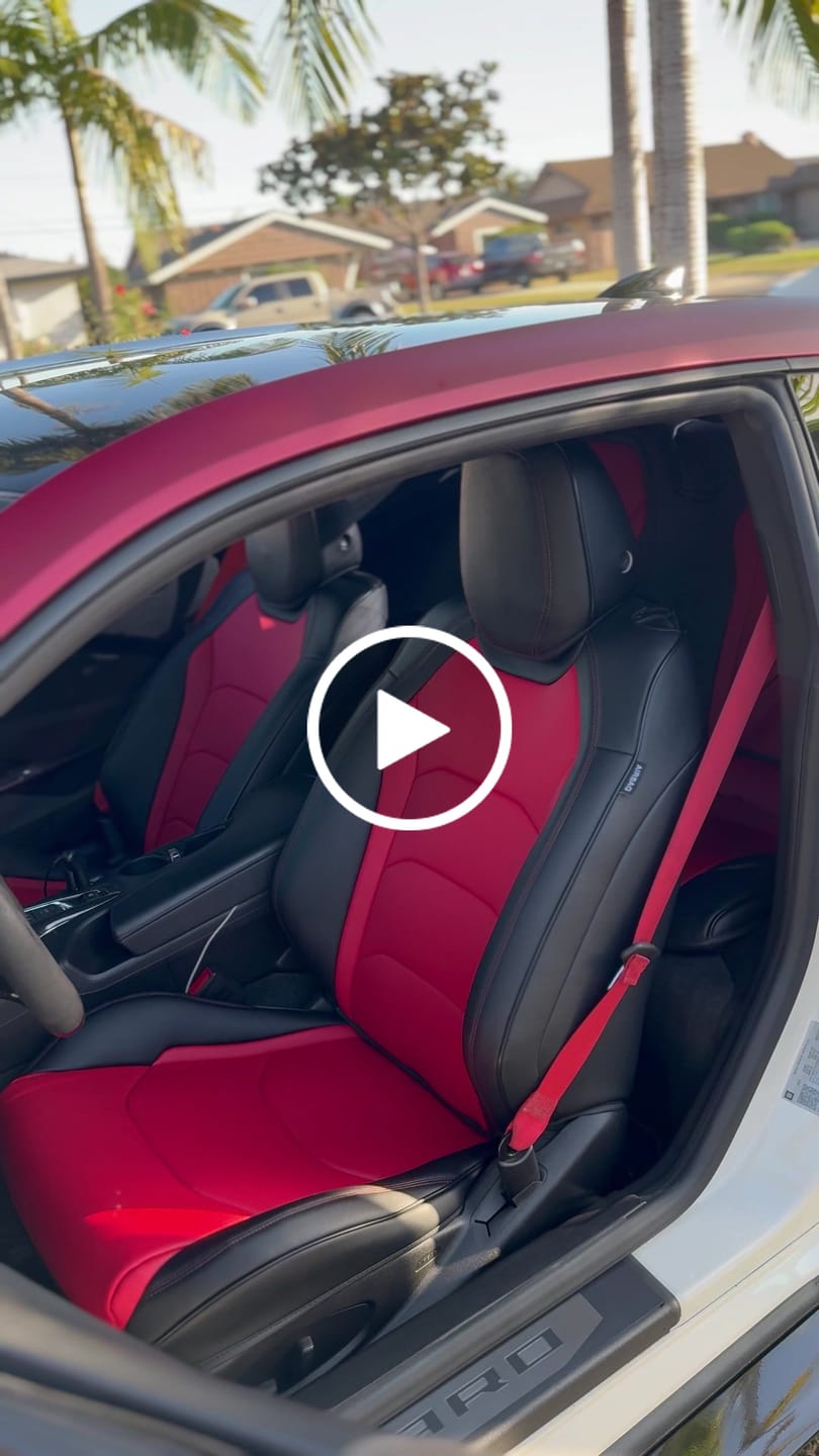 Customer video review of 6th Gen Camaro Recaro Custom Leather Seat Covers