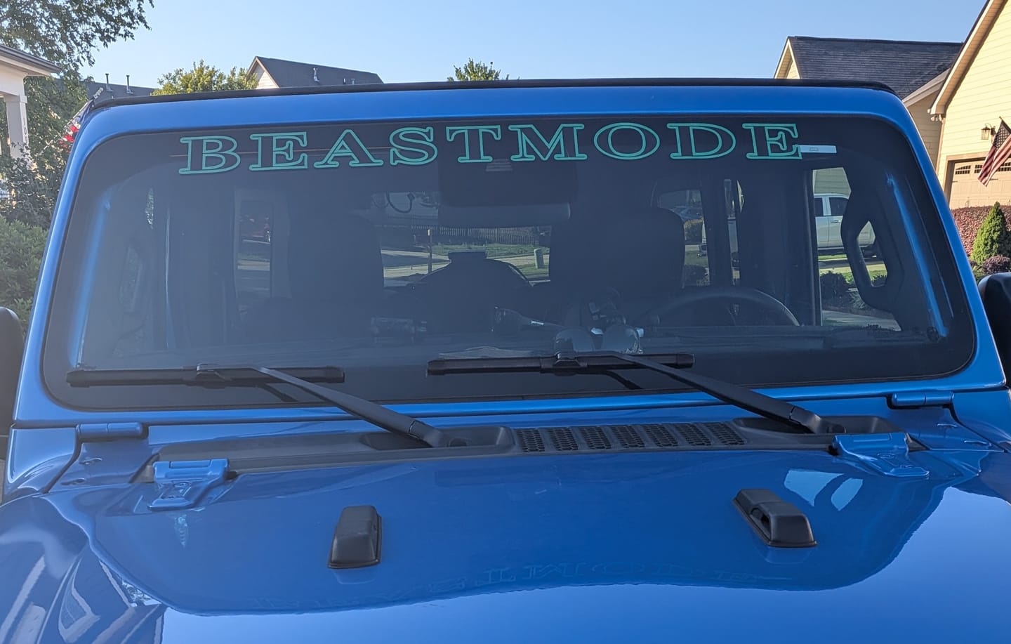 Customer photo review of Windshield Lettering