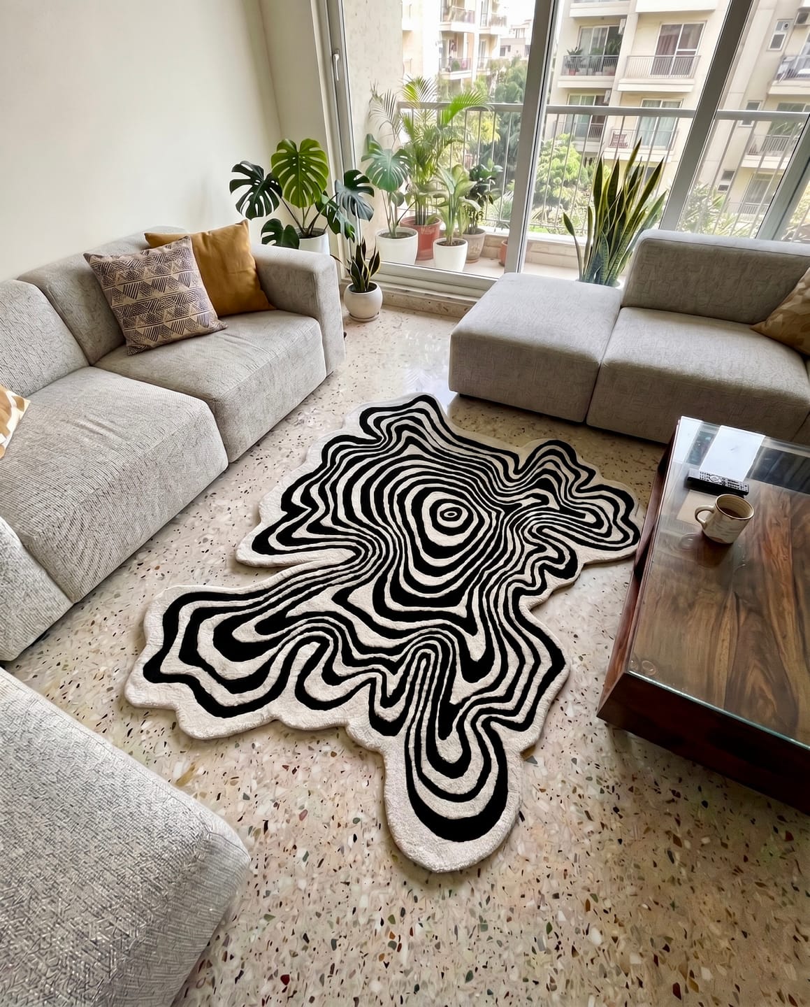 Customer photo review of Black Current Rug | HandTufted Custom Rug