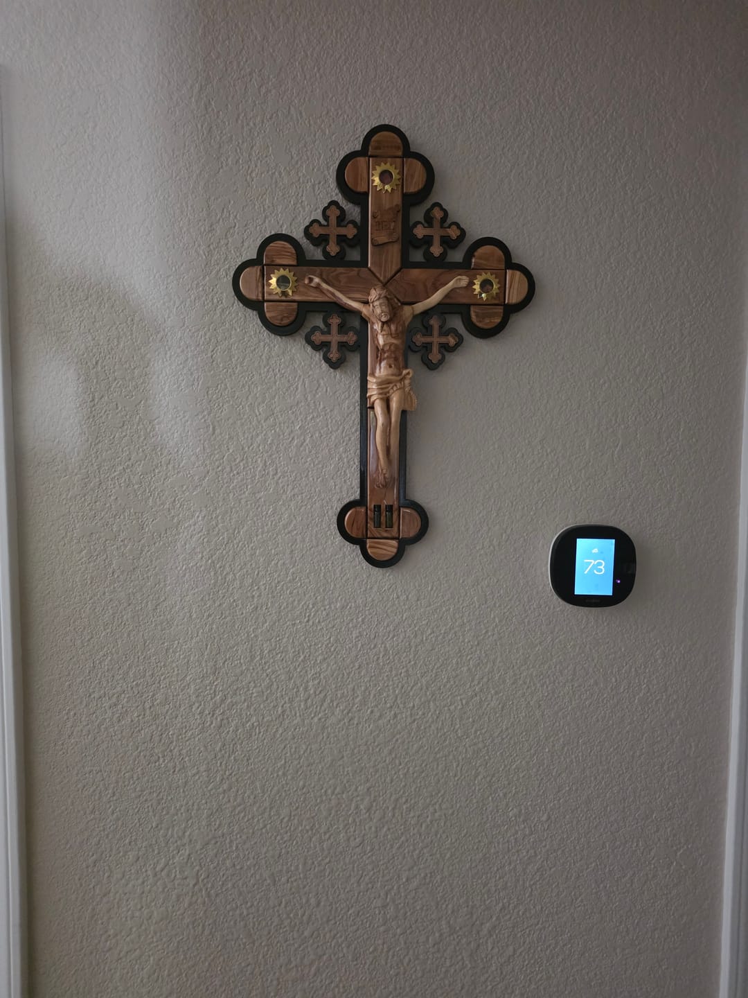 Customer photo review of Olive Wood Bracelet with Zircon Cross Pendant