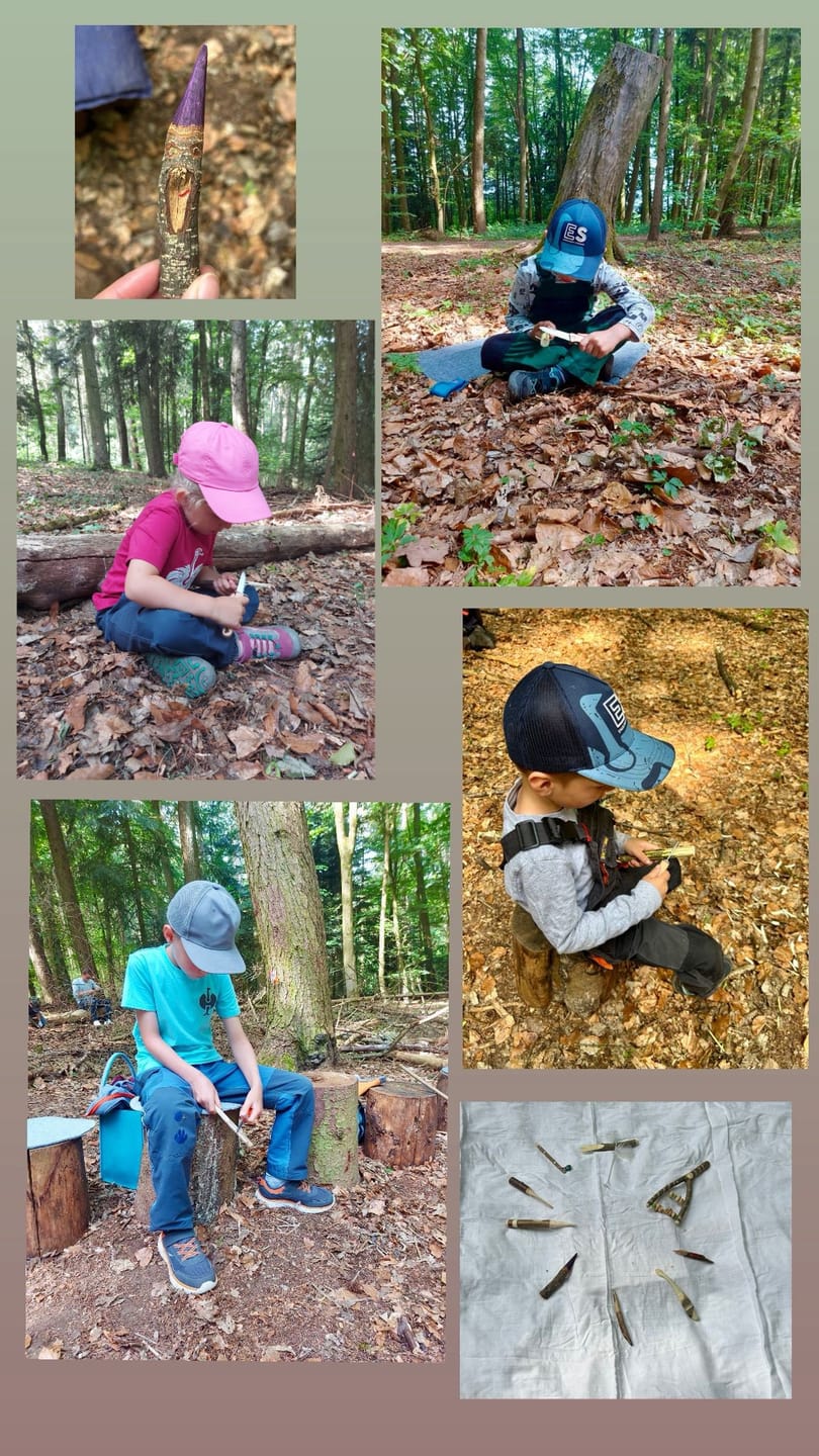Customer photo review of Kinderschnitzmesser mit gelber Filztasche : sicher schnitzen lernen