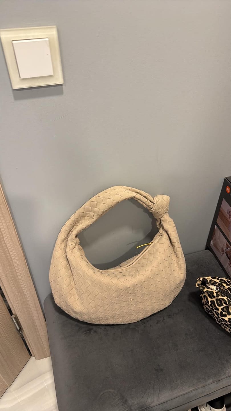 Customer photo review of Woven Bag Medium Suede