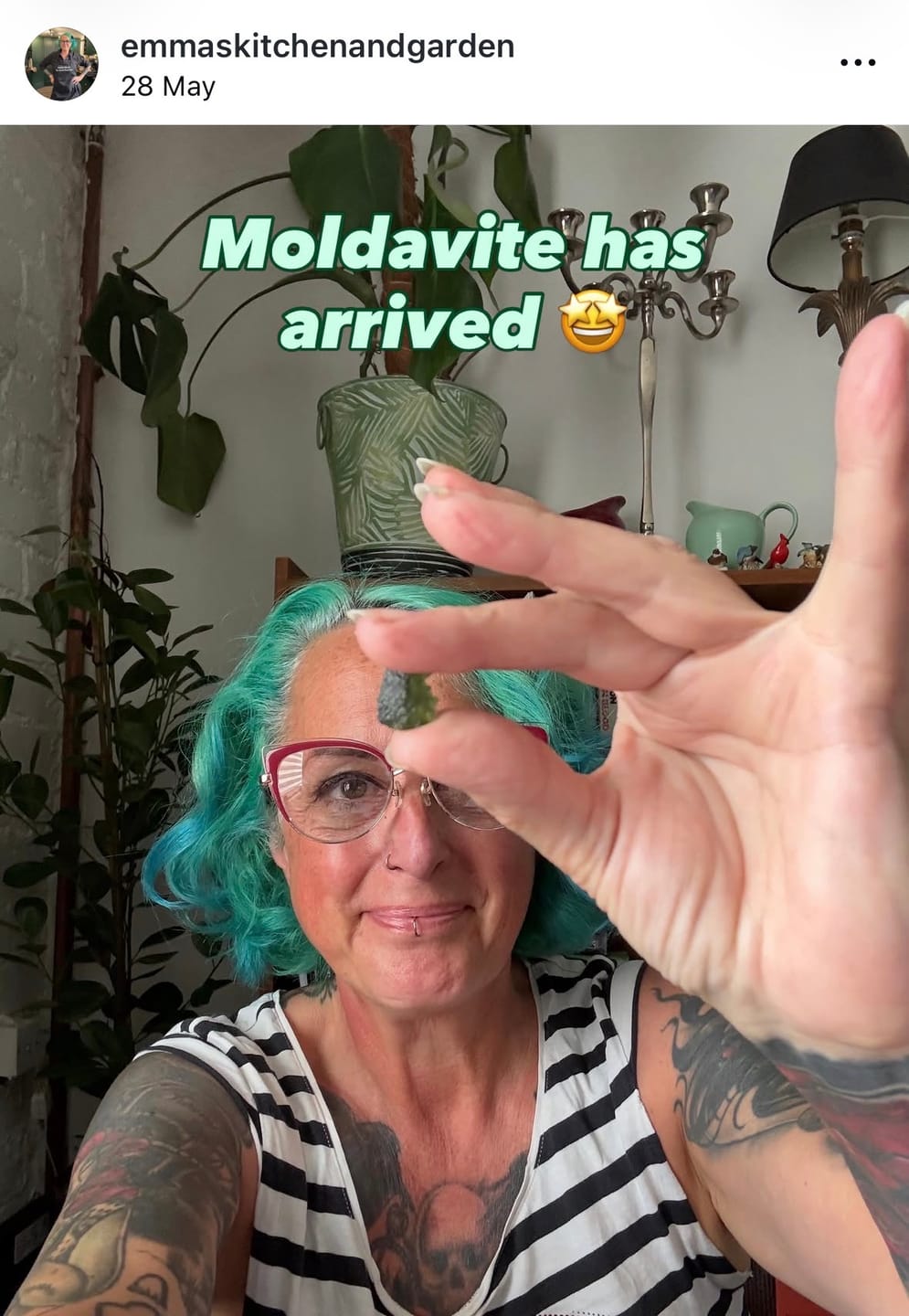 Customer photo review of Moldavite - Rough/raw pieces