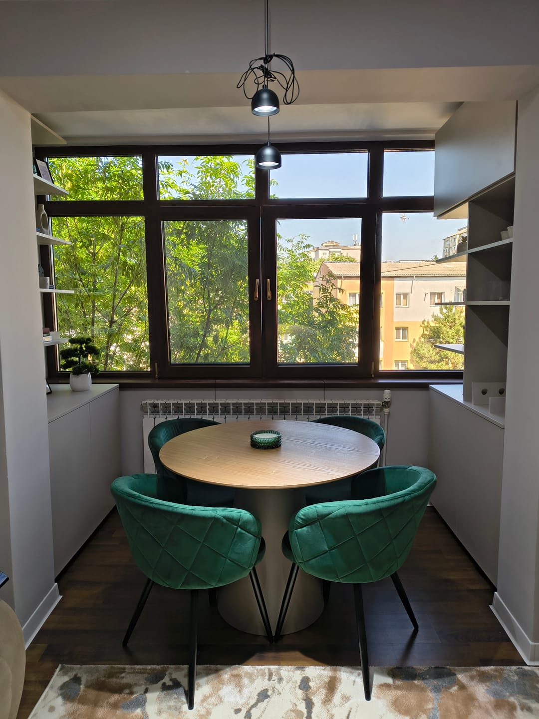 Customer photo review of Masa ANGEL, stejar/casmir, 100x75 cm