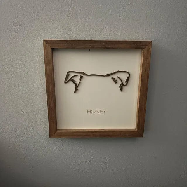 Customer photo review of Personalized Dog Ear Outline Sign