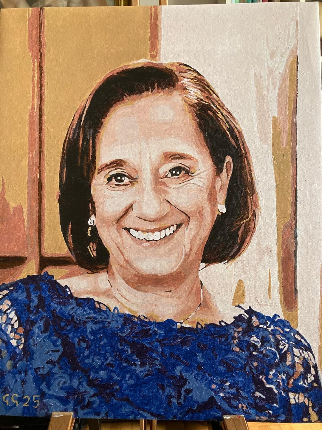 Customer photo review of Custom Paint By Numbers - Personalized Portraits Art