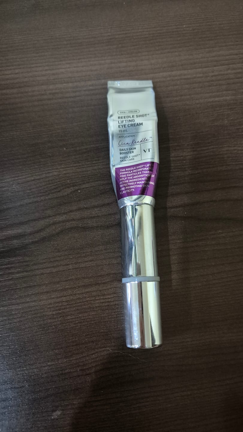Customer photo review of Masāžas liftinga krēms ādai ap acīm ar mikroadatām VT Cosmetics Reedle Shot Lifting Eye Cream