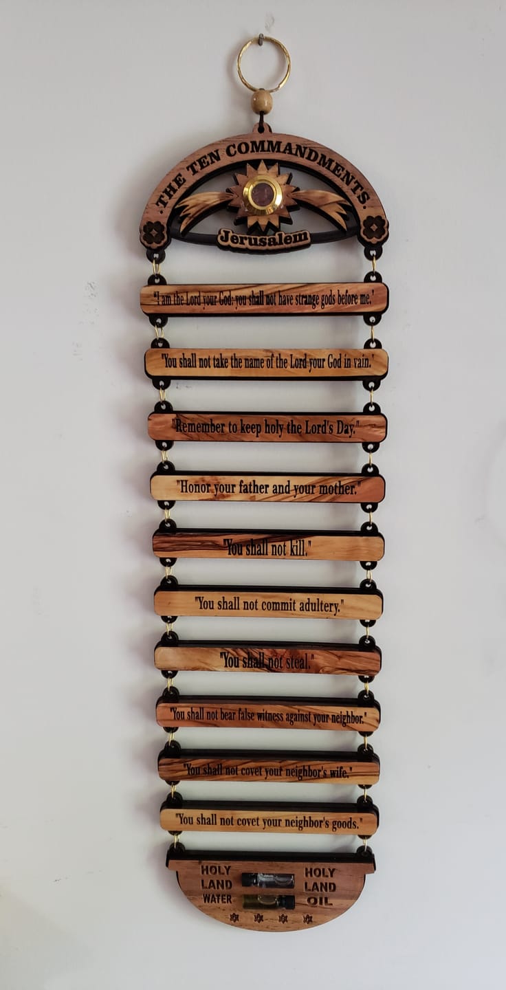 Customer photo review of Ten Commandments from the Holy Land Wall Hanging