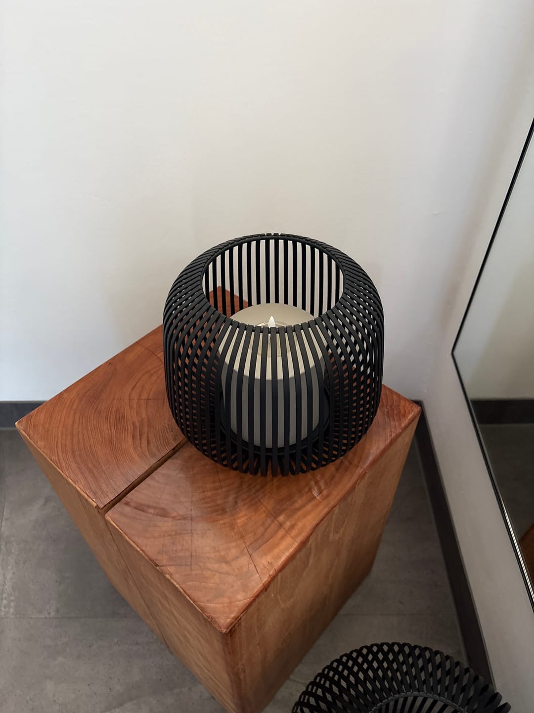 Customer photo review of Udendørs LED Bloklys Ø 10 x 15 cm Sand