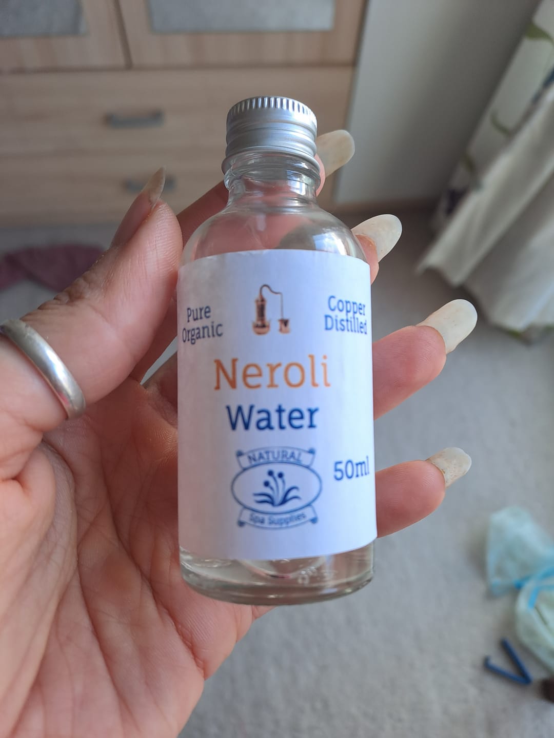 Customer photo review of Pure Organic Copper Distilled Neroli Flower Water