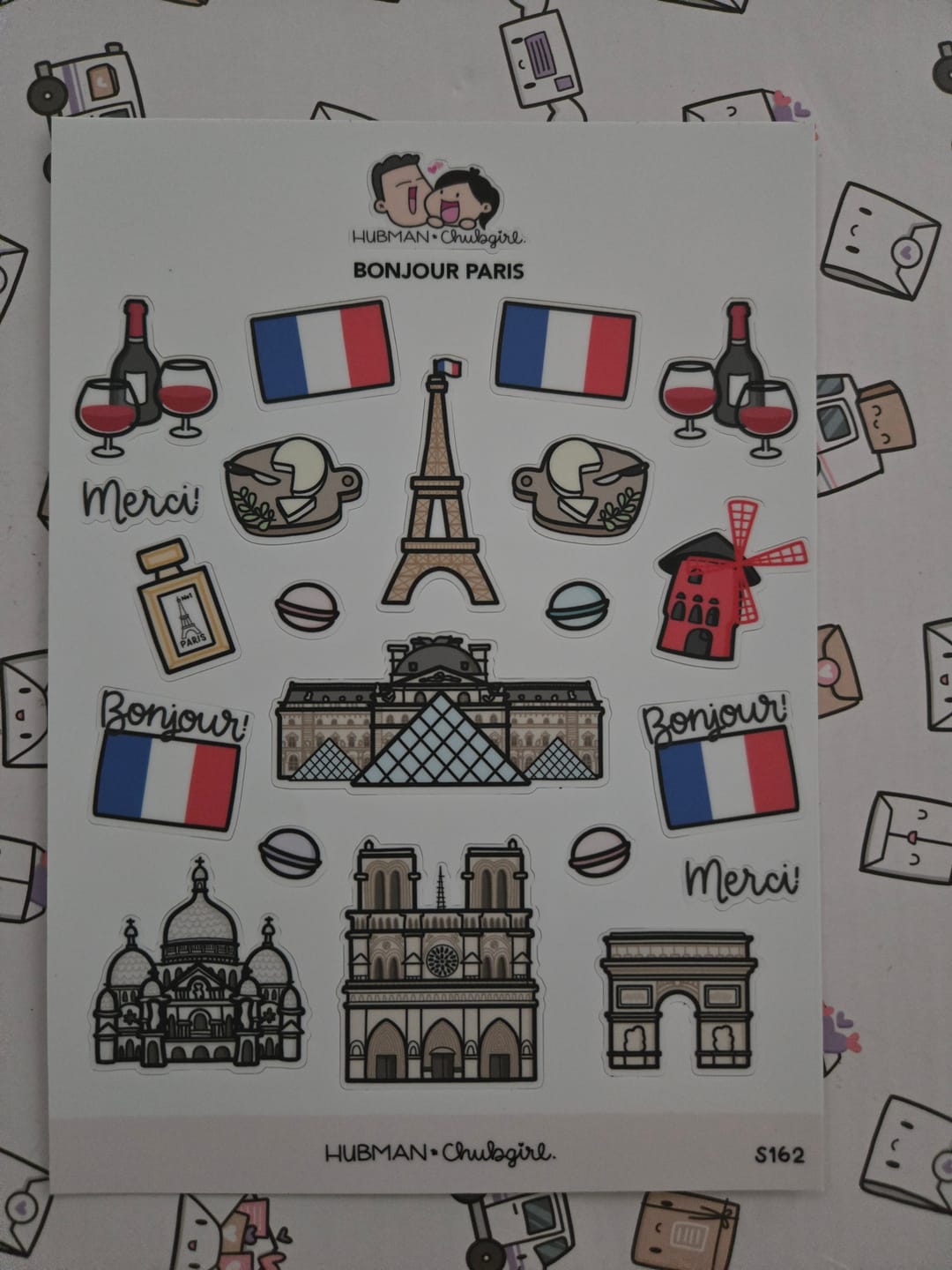 Customer photo review of Bonjour Paris Sticker Sheet