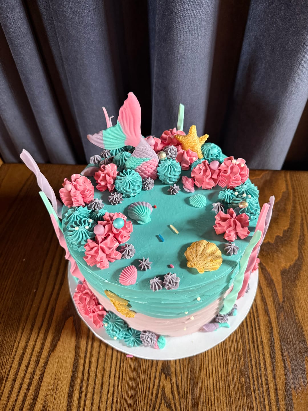 Customer photo review of Mermaid Cake