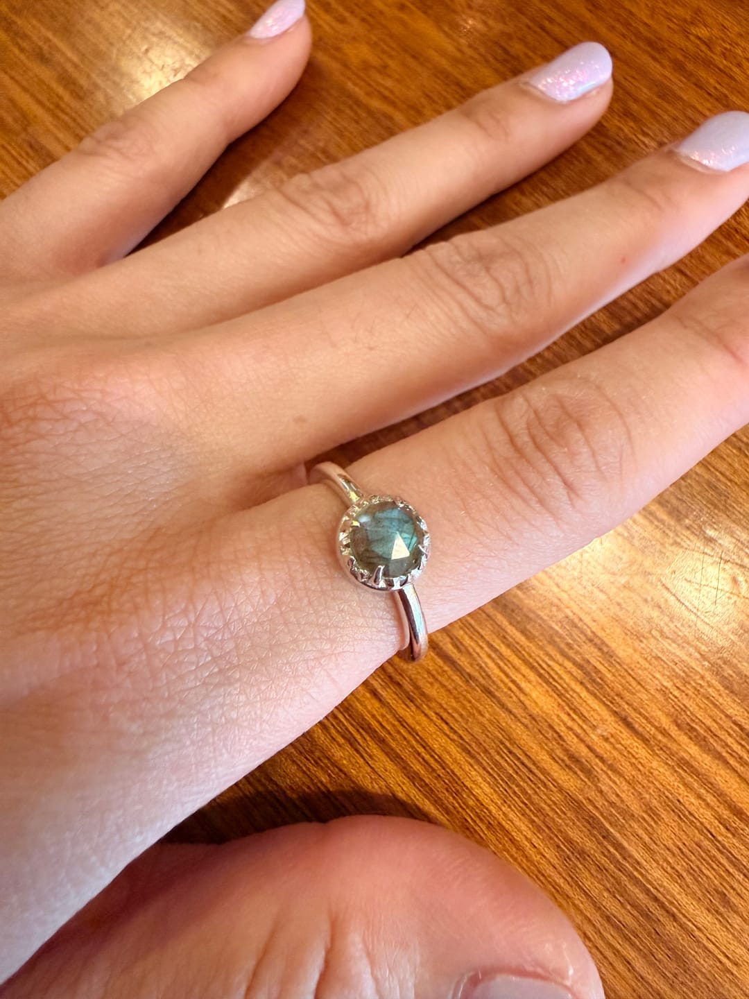 Customer photo review of MATRIX HALO RING | LABRADORITE