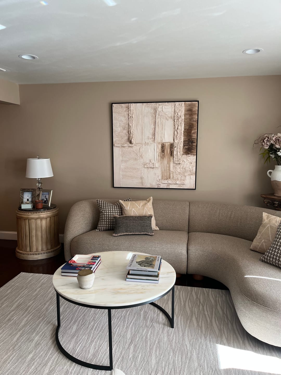 Customer photo review of Warm-Tone Textured Art | Sophisticated Calm