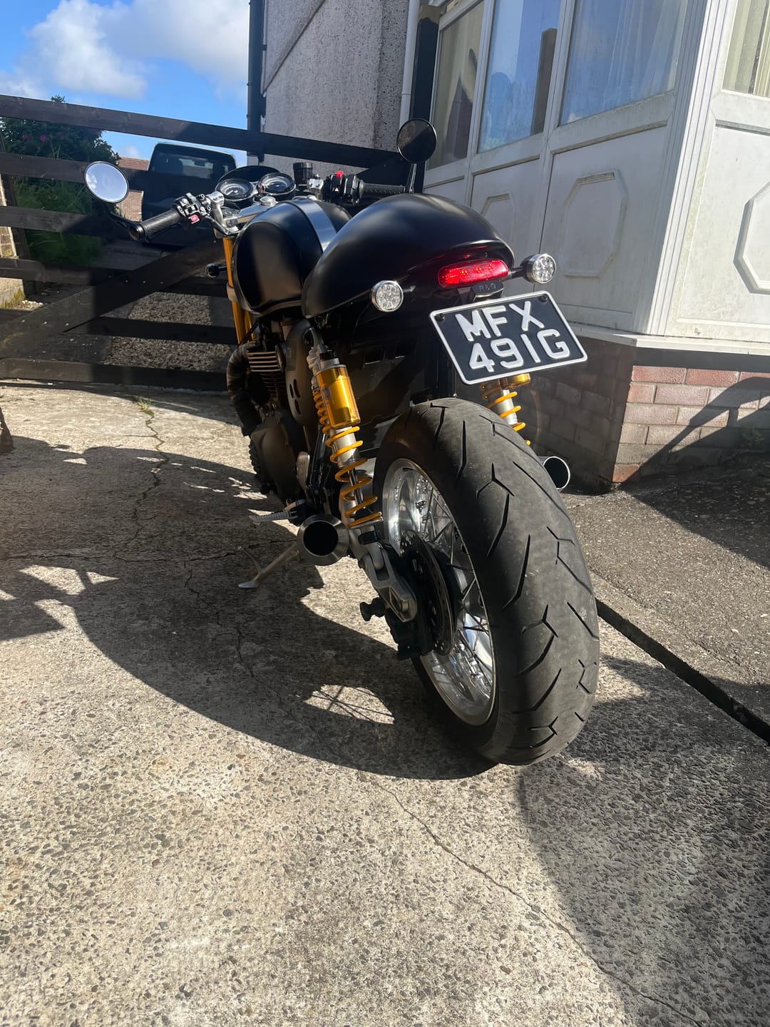 Customer photo review of Classic Metal Pressed 7×5 Motorbike Number Plate