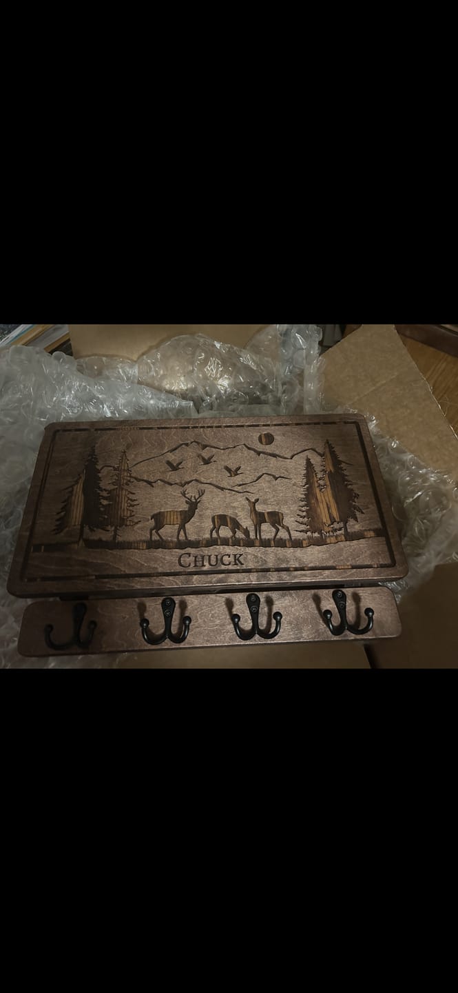 Customer photo review of PERSONALIZABLE DEER SCENE MINI MODEL