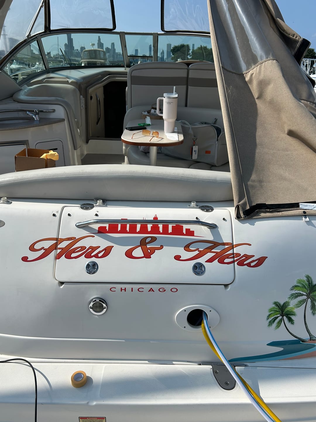 Customer photo review of Custom Digital Boat Name Logo Design