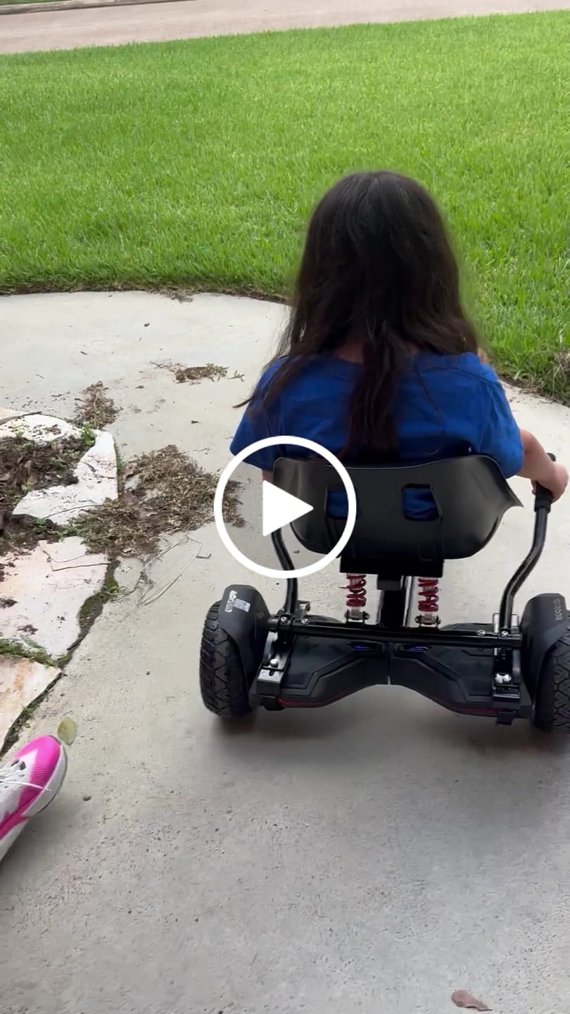 Customer video review of Gyroor K2 Balancing Scooter Go Kart Attachment with Shock Absorption