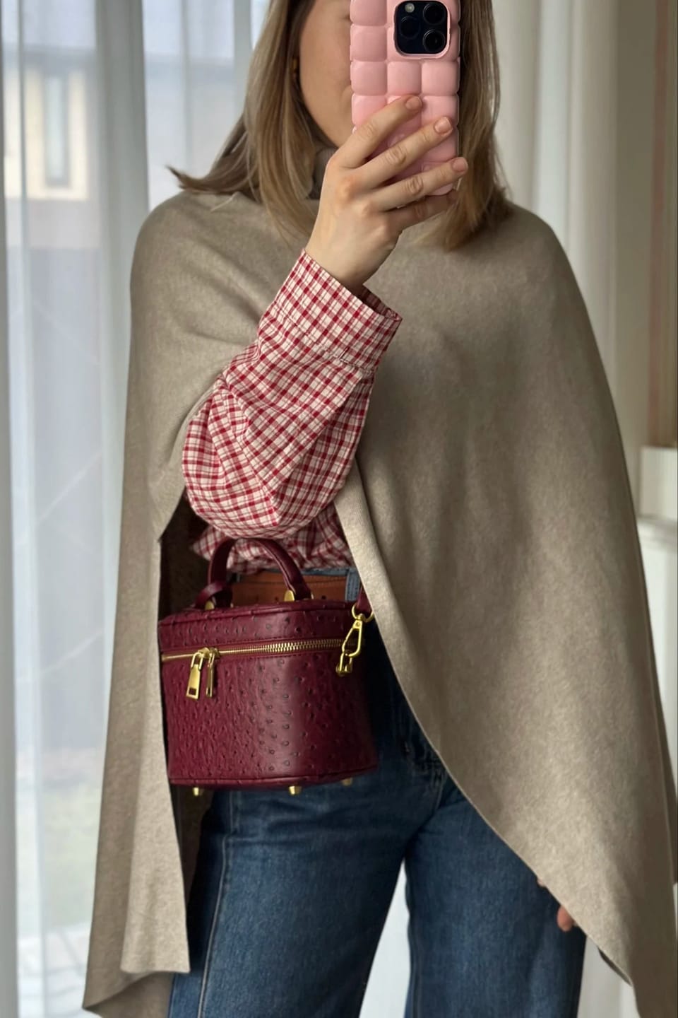 Customer photo review of Delphine Leather Box Bag