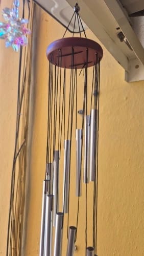 Customer photo review of 1piece 12 Tubes Aluminum Alloy Wind Chimes with Hook Gold/silver Bells for Outside Home Wedding Party Memorial Decoration Gifts