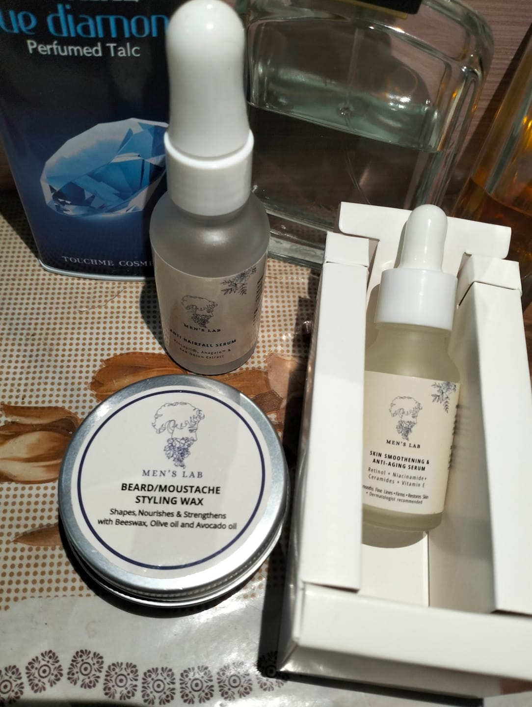 Customer photo review of Anti hairfall & beard care Bundle (Anti Hair Fall Serum + Beard/Moustache Wax)