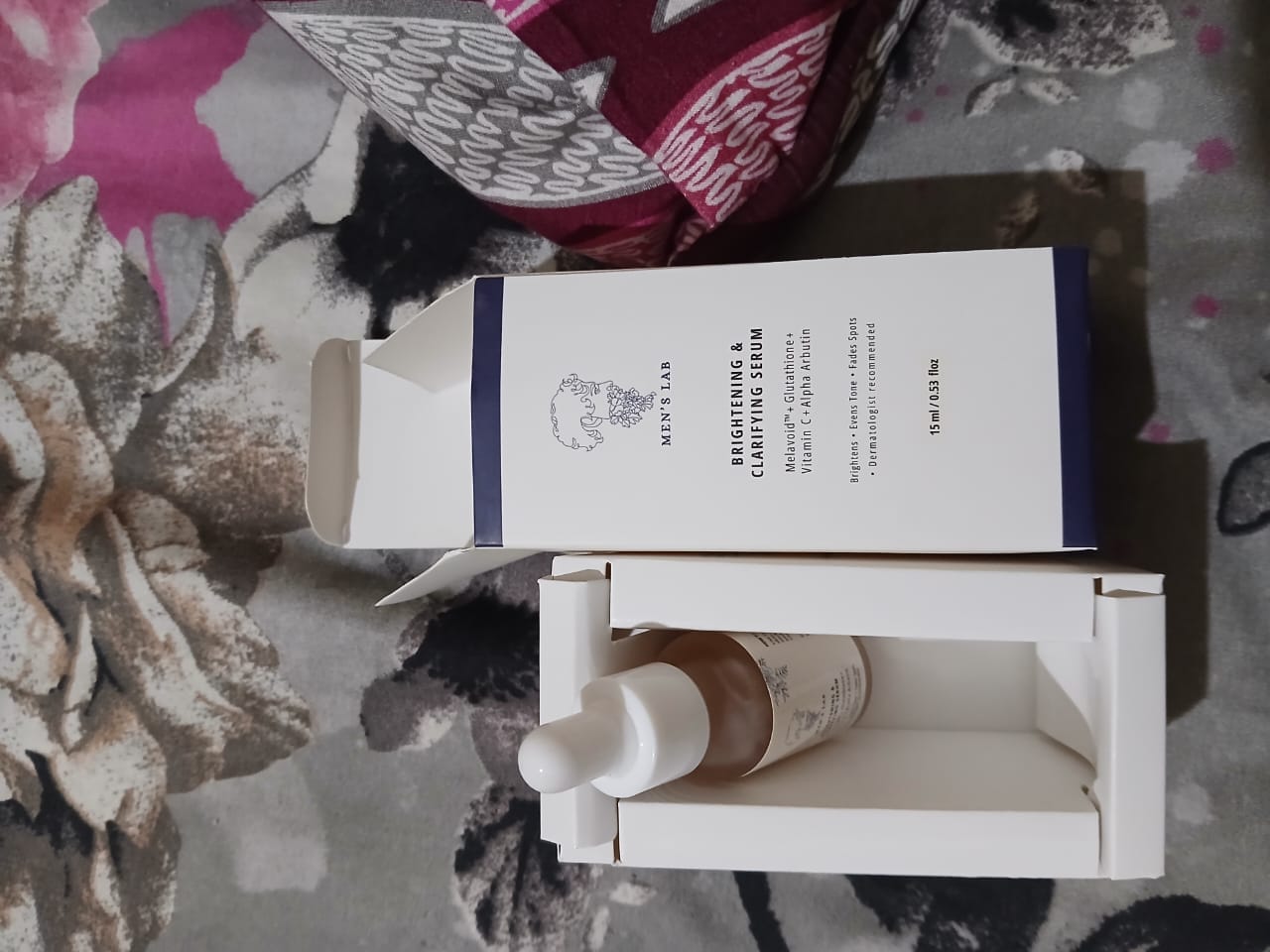 Customer photo review of Brightening and Clarifying Serum
