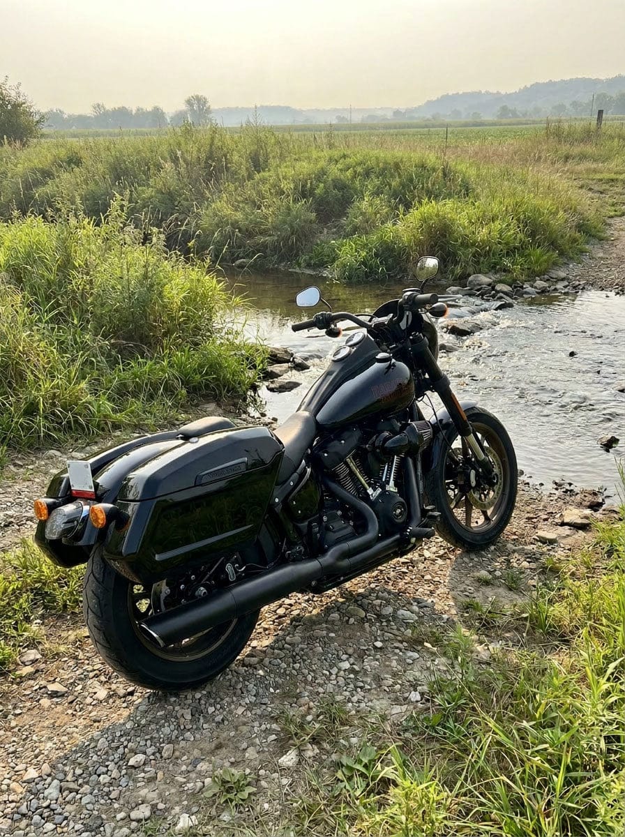 Customer photo review of 56L - Titan XL Chopped Saddlebags for 2025+ Harley Softail Low Rider S FXLRS