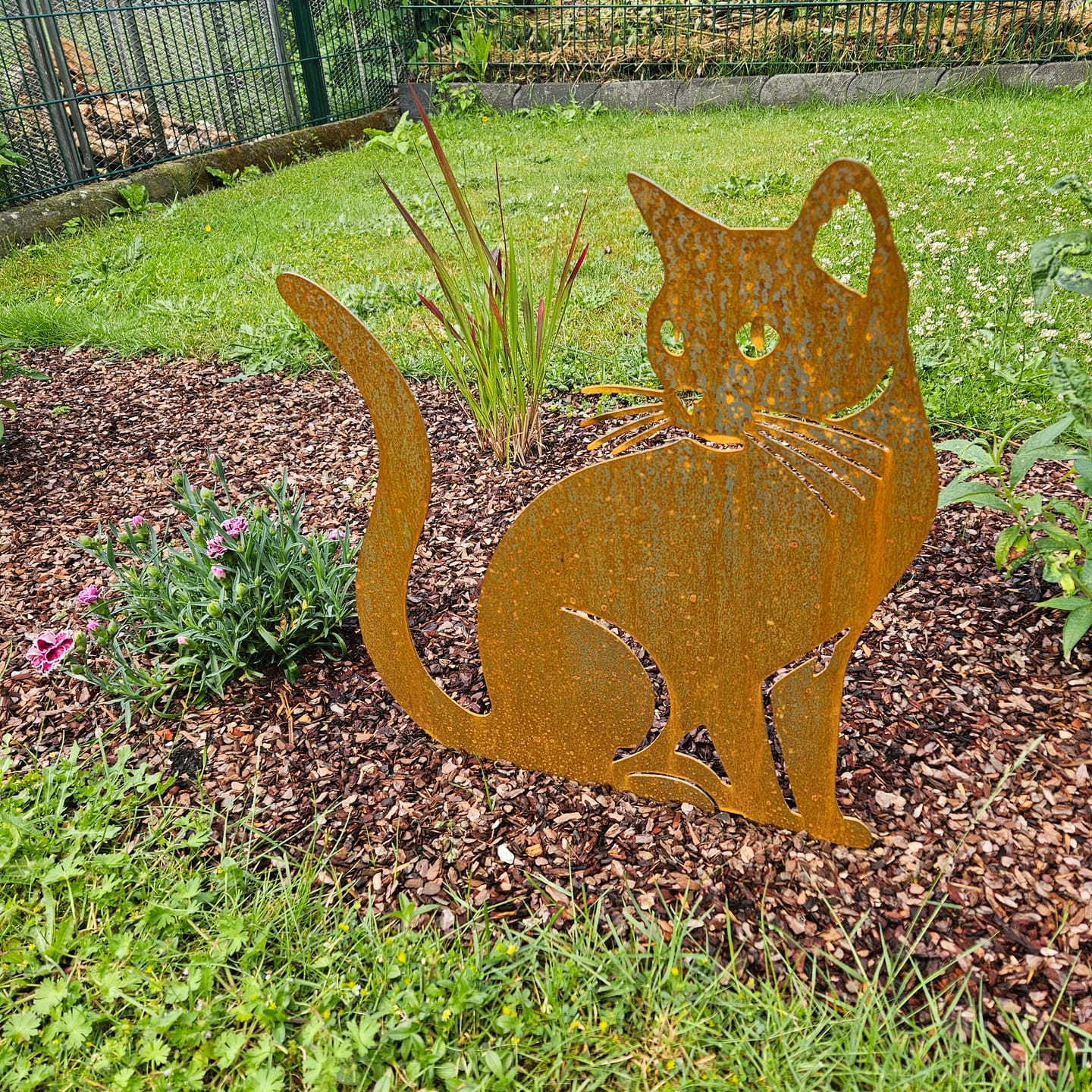 Customer photo review of Gartenstecker Katze sitzend