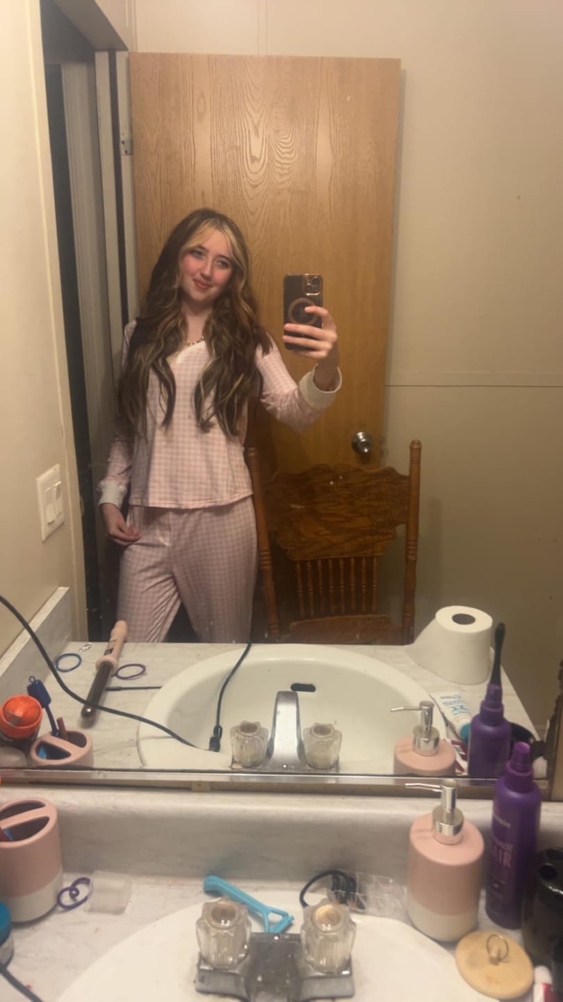 Customer photo review of Virgin Flat Silk Weft Hair Extensions Dark Brown Balayage #DU