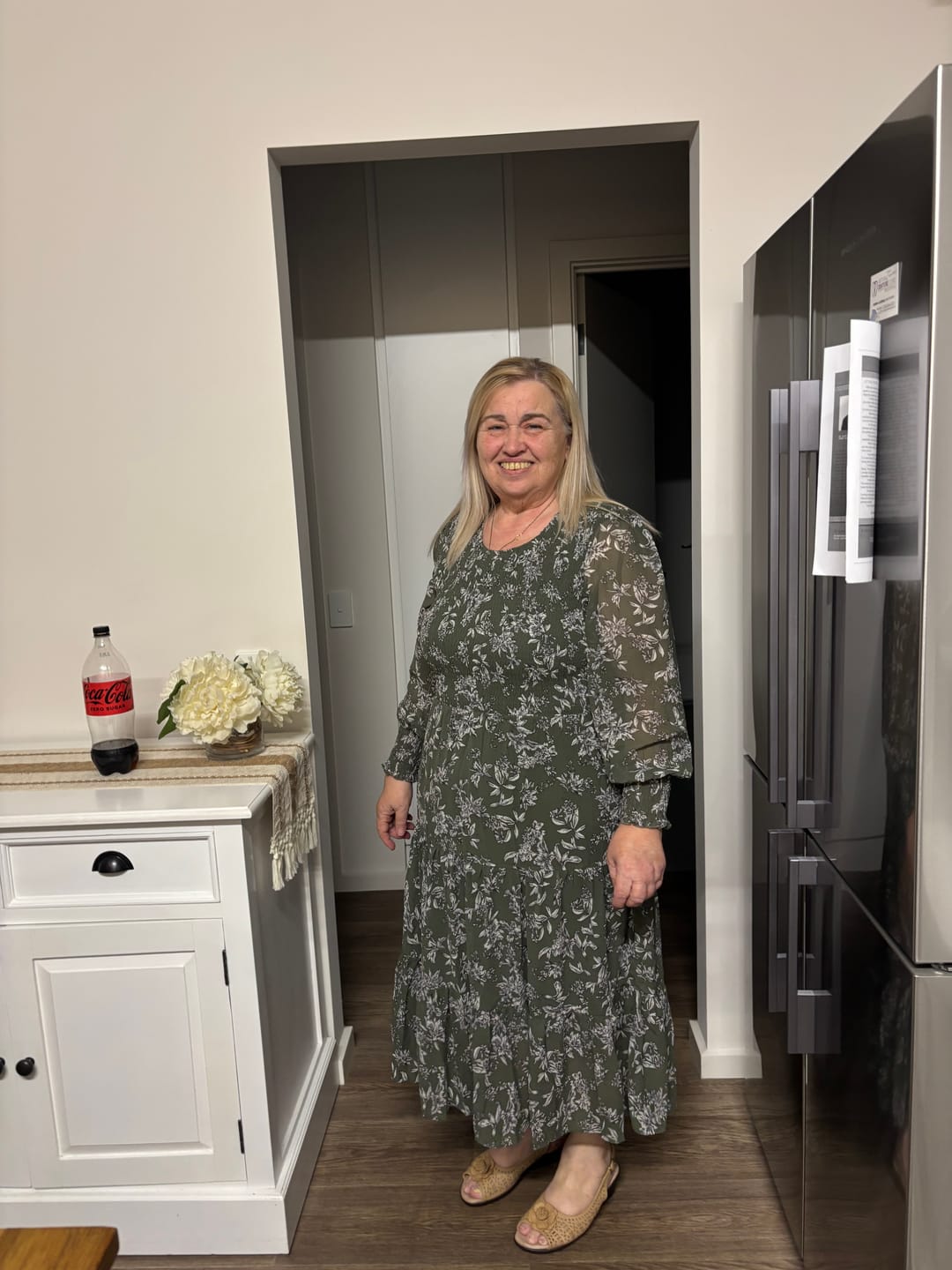 Customer photo review of Scout Midi Dress in Dark Green