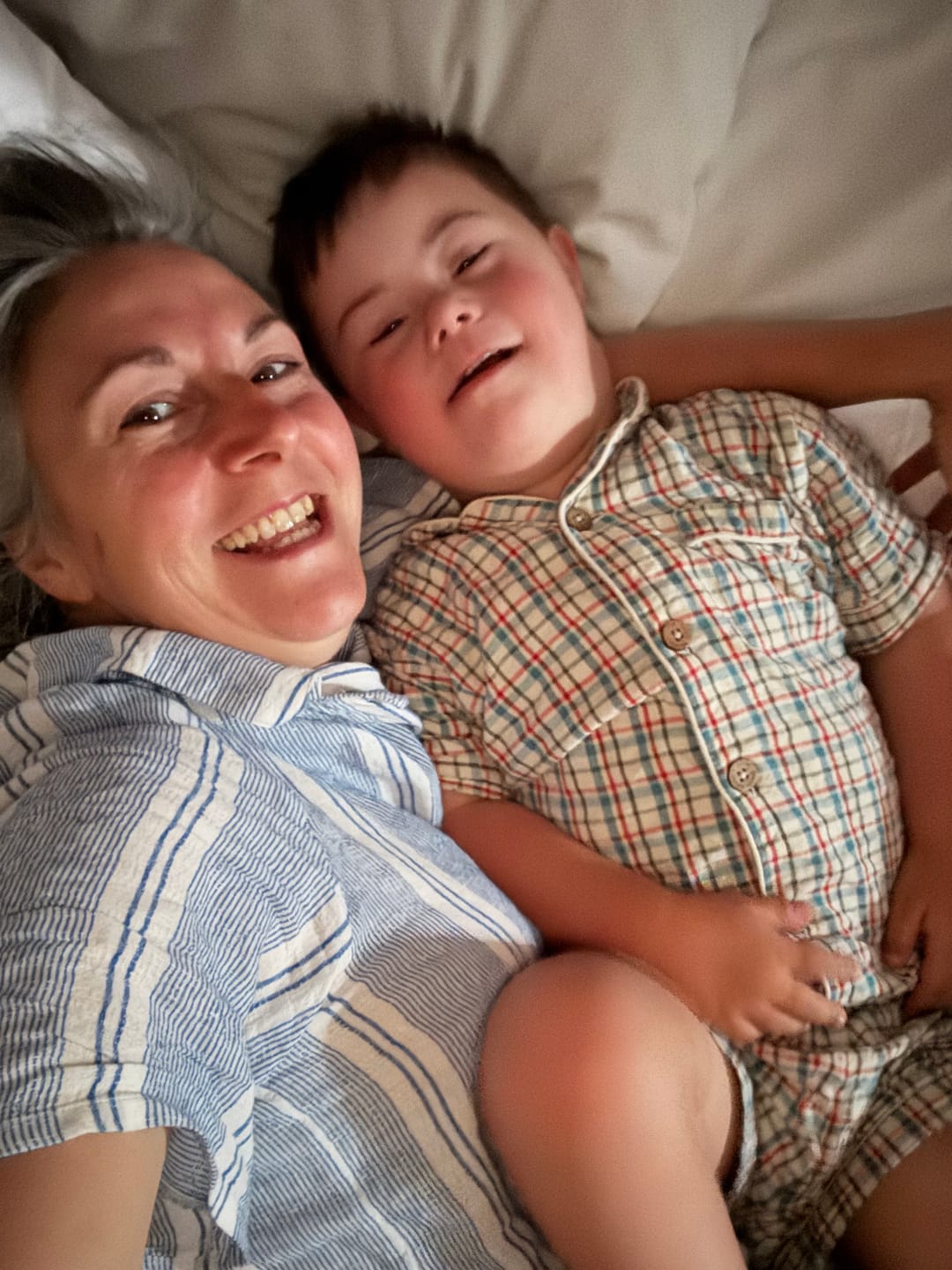 Customer photo review of Checked Seersucker Button Through Pyjama Short Set
