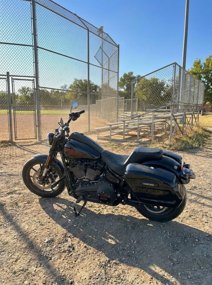 Customer photo review of 56L - Titan XL Chopped Saddlebags for 2025+ Harley Softail Low Rider S FXLRS