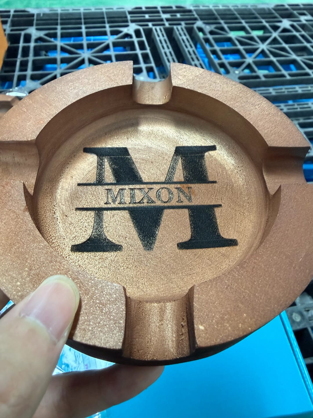 Customer photo review of Personalized Name Walnut Cigar Ash Tray for Dad,Grandpa,Boyfriend,Friend