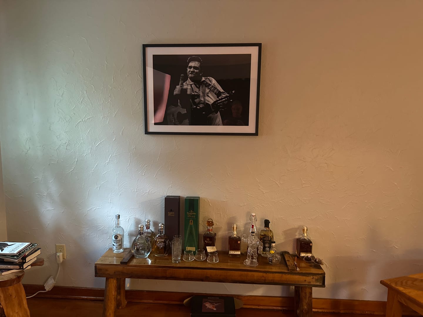 Customer photo review of Johnny Cash Flip Off Wall Art
