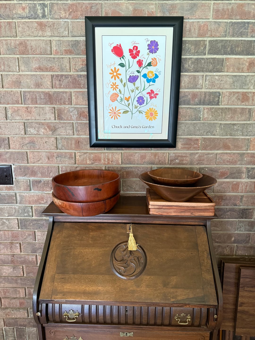 Customer photo review of Personalized Birth Flower Family Garden Canvas